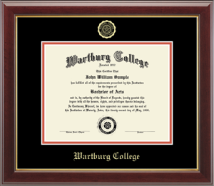 Diploma Frame: Gold Embossed College Seal
