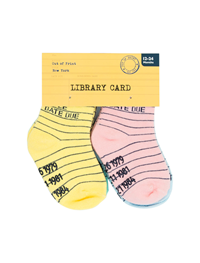 Library Card Socks for Baby/Toddler