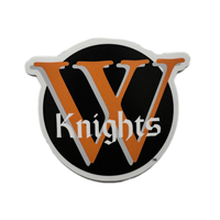 W Knights black circle sticker