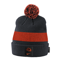 Nike Black with Orange Stripe Pom hat