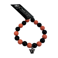 black and orange bead bracelet