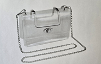 Clear Stadium bag with Silver
