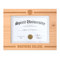 Diploma Frame: Engraved Alder Wood